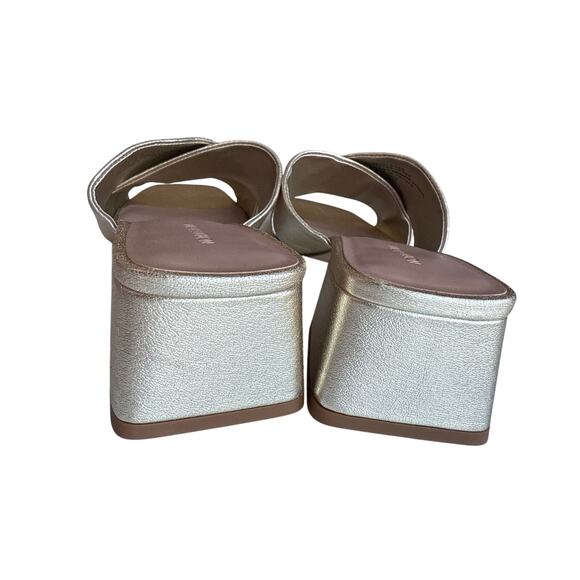 Nordstrom Bayla Sandal Slip-on Mule in Gold Size 9 - Picture 4 of 7